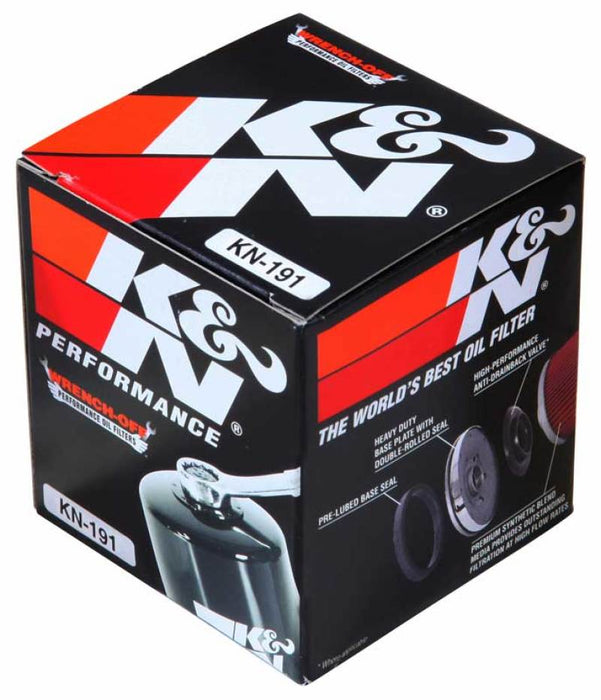 K&N Motorcycle Oil Filter: High Performance, Premium, Designed to be used with Synthetic or Conventional Oils: Fits Select Triumph, Peugeot Vehicles, KN-191