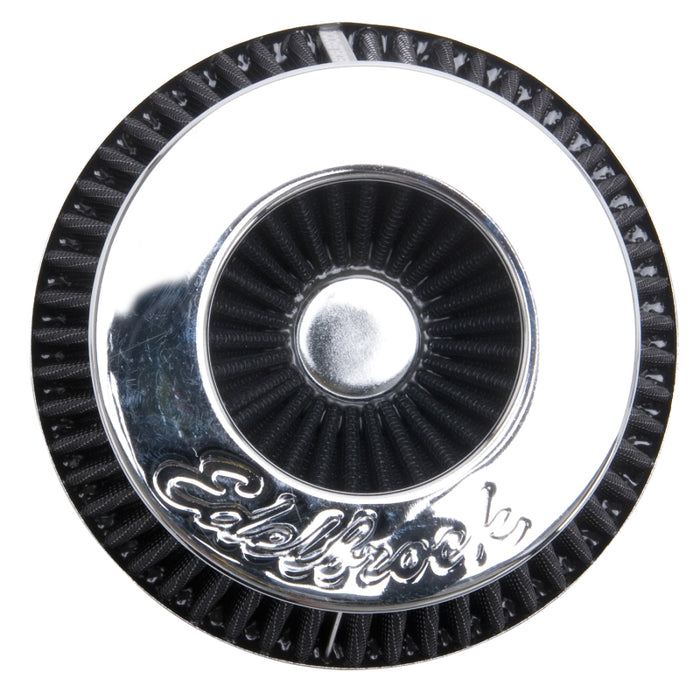 Edelbrock Air Filter Pro-Flo Series Conical 10In Tall Black/Chrome 43690