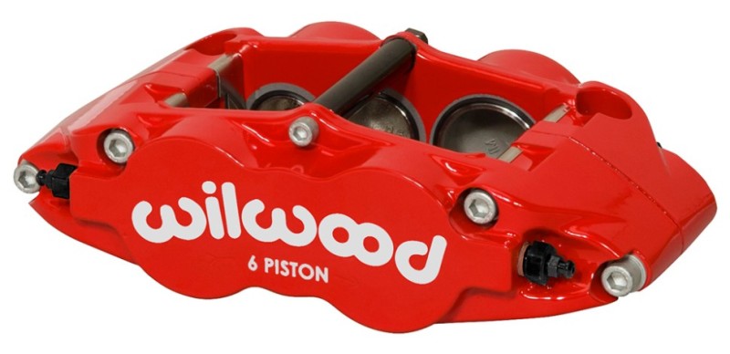 Wilwood Caliper Forged Narrow Superlite R/H FNSL6R-DS Dust Seal 1.62/1.12 1.10in Rotor Width Red 120-14436-RD