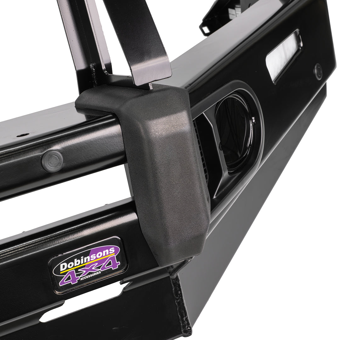 Dobinsons Black Deluxe Bull Bar Fits Toyota Land Cruiser 200 Series 2016+ - (with Halogen Fog Lights Included) - BU59-5545