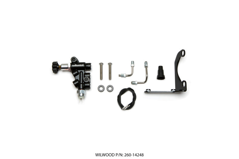 Wilwood Tandem Remote Master Cylinder Mounting Bracket L/H Kit w/ Prop Valve 260-14248