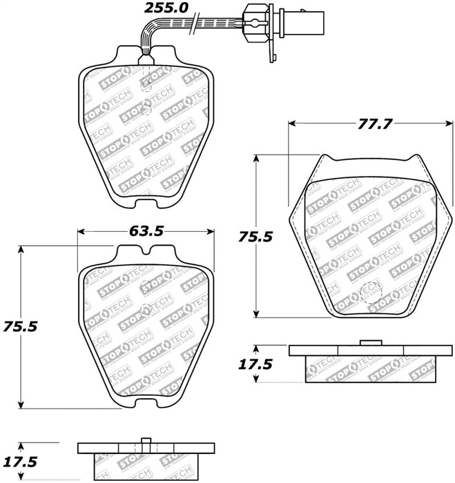 StopTech Street Select Brake Pads Rear 305.0839