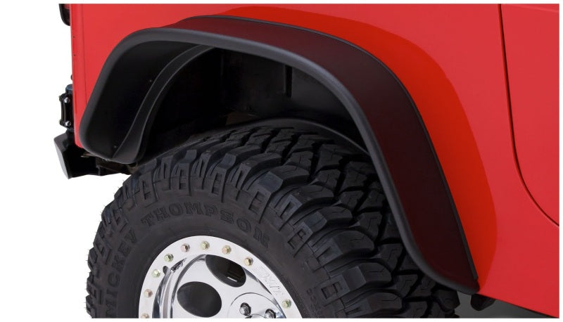 Bushwacker 87-95 compatible with Jeep Wrangler Flat Style Flares 4pc Excludes Renegade Black 10924-07