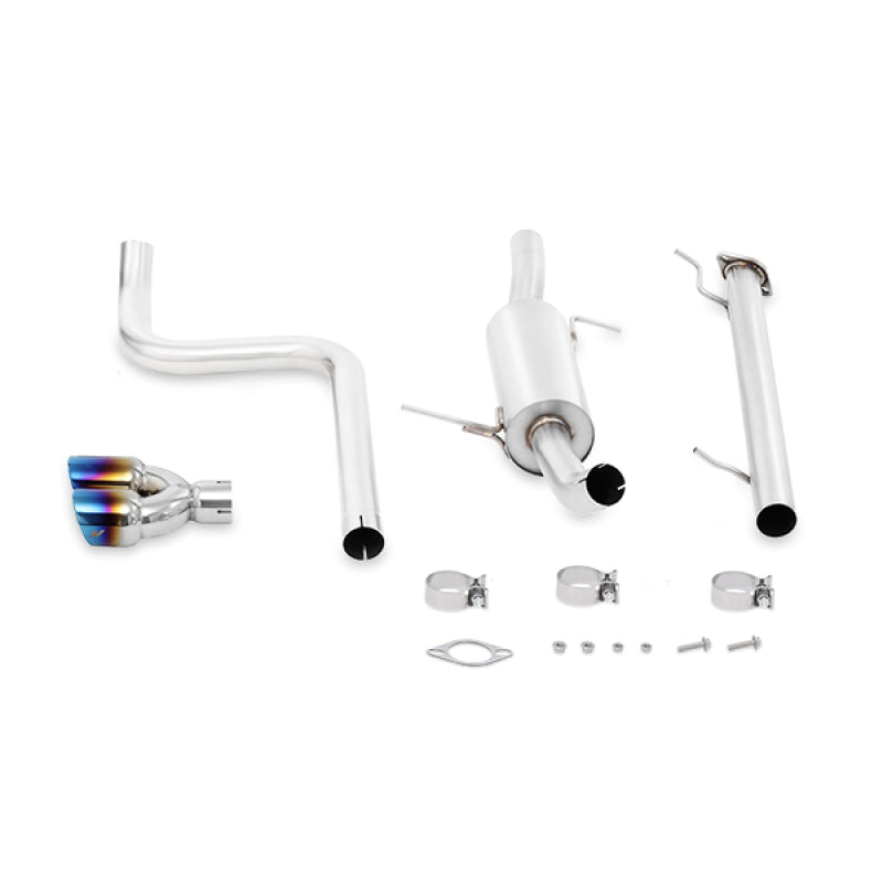 Mishimoto 14-16 Ford Fiesta ST 1.6L 2.5in Stainless Steel Cat-Back Exhaust w/ Burnt Ti Tips MMEXH-FIST-14BT