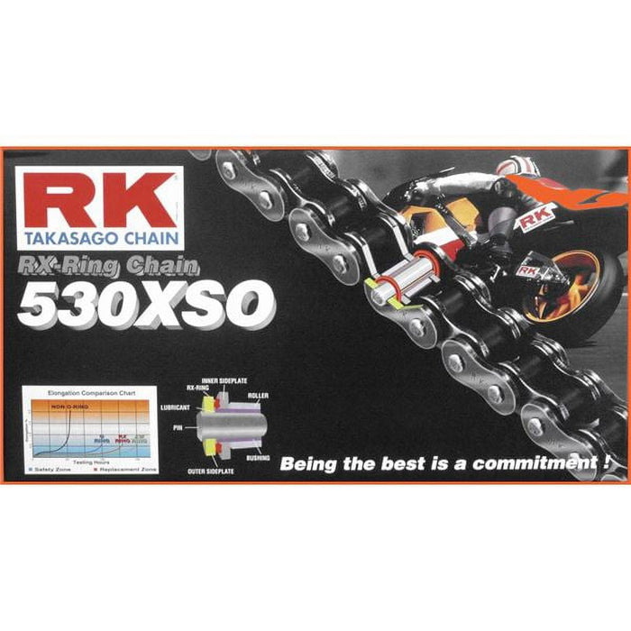 RK 530XSOZ1 High Perform Street Sport RX-Ring Motorcycle Chain 118 Link