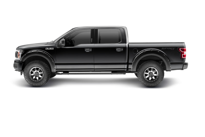 Bushwacker 18-20 Ford F-150 (Excl Models w/Tech Pkg) Pocket Style Flares 4pc Agate Black Met 20945-32