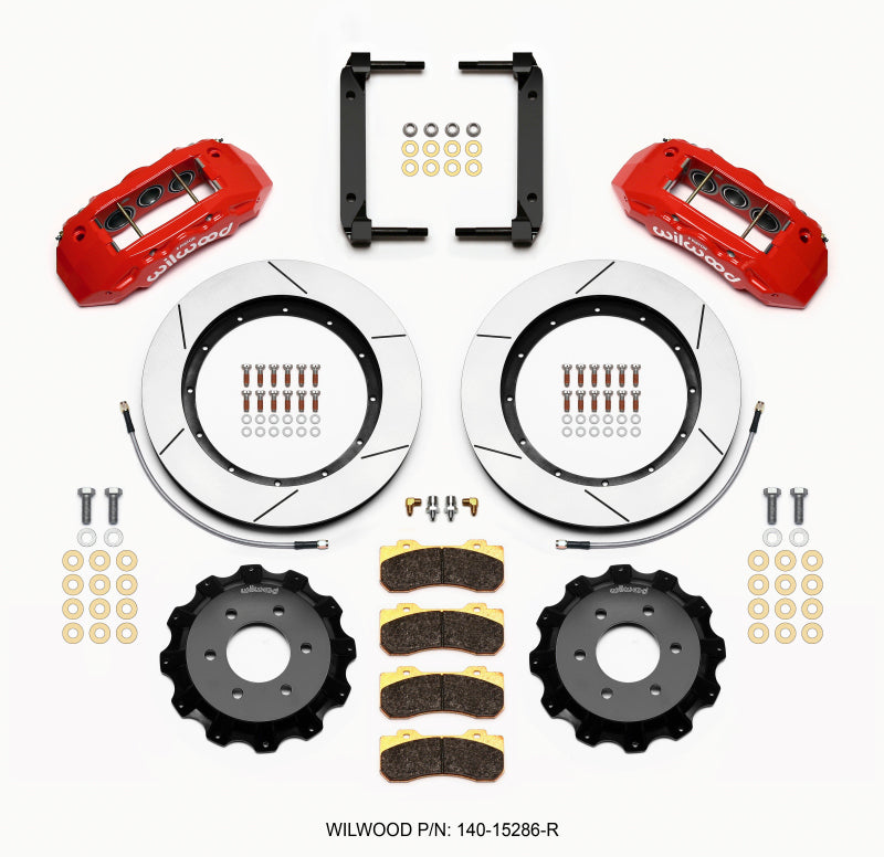 Wilwood TX6R Front Kit 15.50in Red 2004-08 Ford F150 4WD 140-15286-R