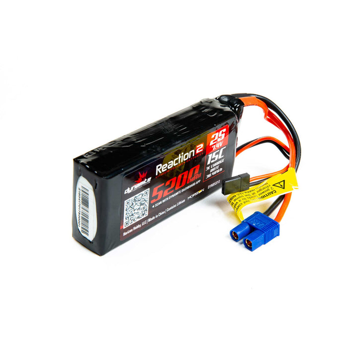 Dynamite Reaction2 7.4V 5200mAh 2S 15C LiPo 5ive-T 5ive-B DYNB52213 Car Batteries & Accessories