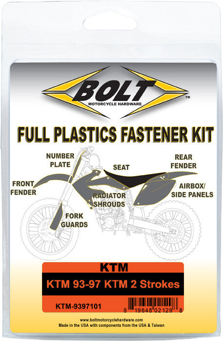 Bolt MC Hardware KTM-9397101 KTM Body Work Fastener Kit