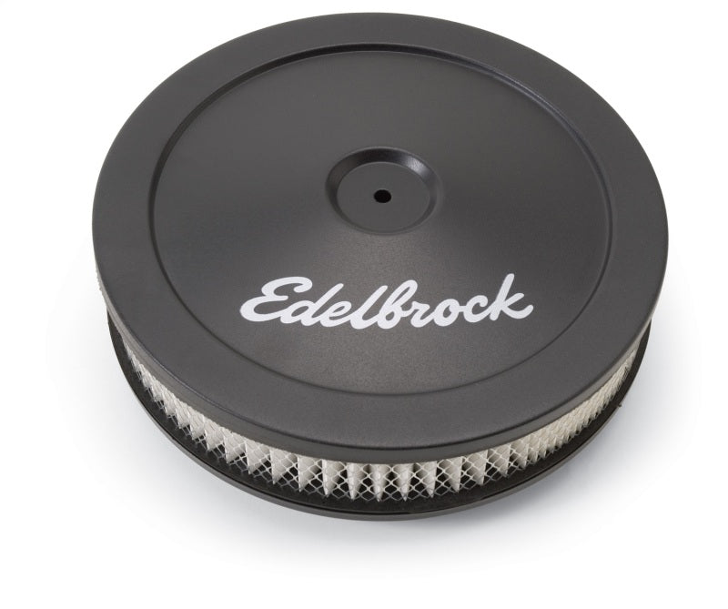 Edelbrock Air Cleaner Pro-Flo Series Round Steel Top Paper Element 10In Dia X 3 5In Black 1203