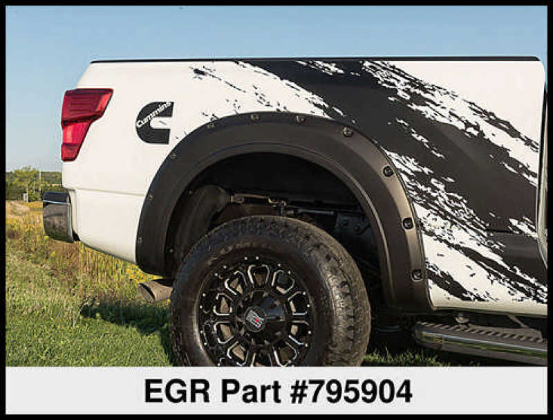 EGR 16+ Compatible with Nissan Titan XD Bolt-On Look Fender Flares Set 795904