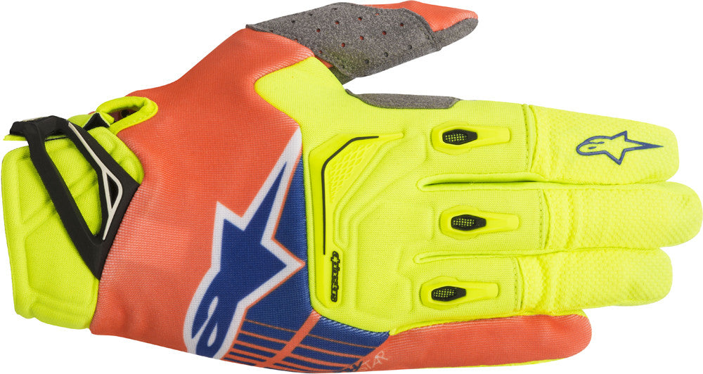 Alpinestars Techstar Gloves Blue/Red/Yellow Lg 3561018-7355-L