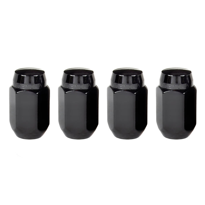 McGard Hex Lug Nut (Cone Seat) M14X1.5 / 22mm Hex / 1.635in. Length (4-Pack) Black 64072