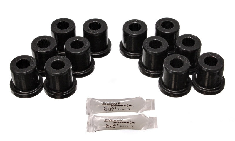 Energy Suspension 81-89 Toyota FJ40/FJ60 Landcruiser 2/4WD Blk Front Leaf Spring Bushing Set 8.2106G