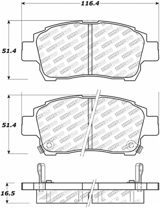 StopTech Street Select Brake Pads Rear 305.0822