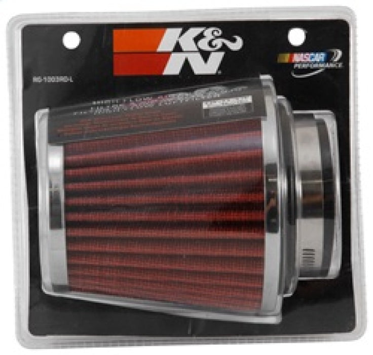 K&N Universal Chrome Filter 2 3/4in FLG / 4 1/2in Bottom / 4 1/2in Height RG-1003RD-L