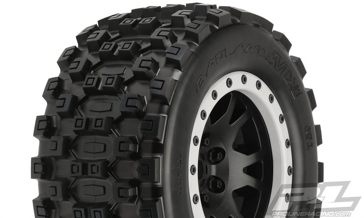 Pro-Line Racing 1/5 Badlands Mx43 Pro-Loc F/R X-Maxx Mtd 24Mm Blk/Gry Impulse (2), Pro1013113 PRO1013113