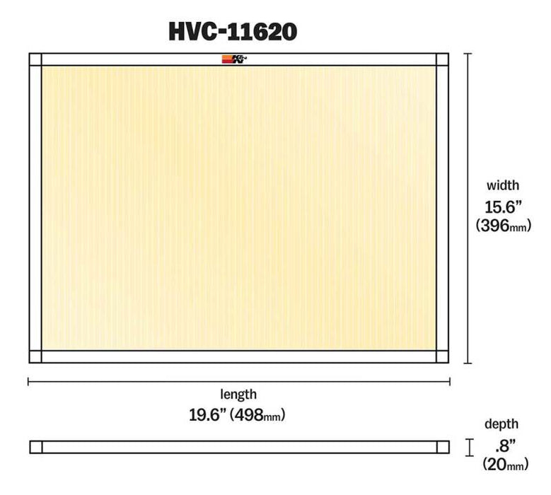 K&N HVAC Filter 16 x 20 x 1 HVC-11620