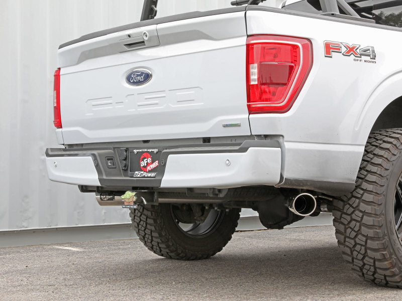 aFe Gemini XV 3in 304 SS Cat-Back Exhaust 2021 Ford F-150 V6 2.7L/3.5L (tt)/V8 5.0L w/ Polished Tips 49-33129-P