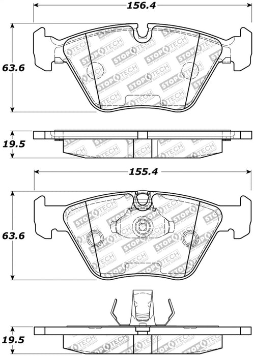 StopTech Street Touring 04-09 BMW X3 (E38) / 06-09 Z4 3.0(E86) Front Brake Pads 308.0946