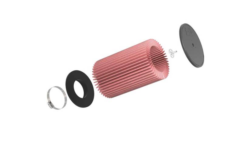 K&N Universal Clamp-On Air Filter 4-1/8in FLG 7-3/8in B 7in T W/STUD 11-1/2in H RU-5181
