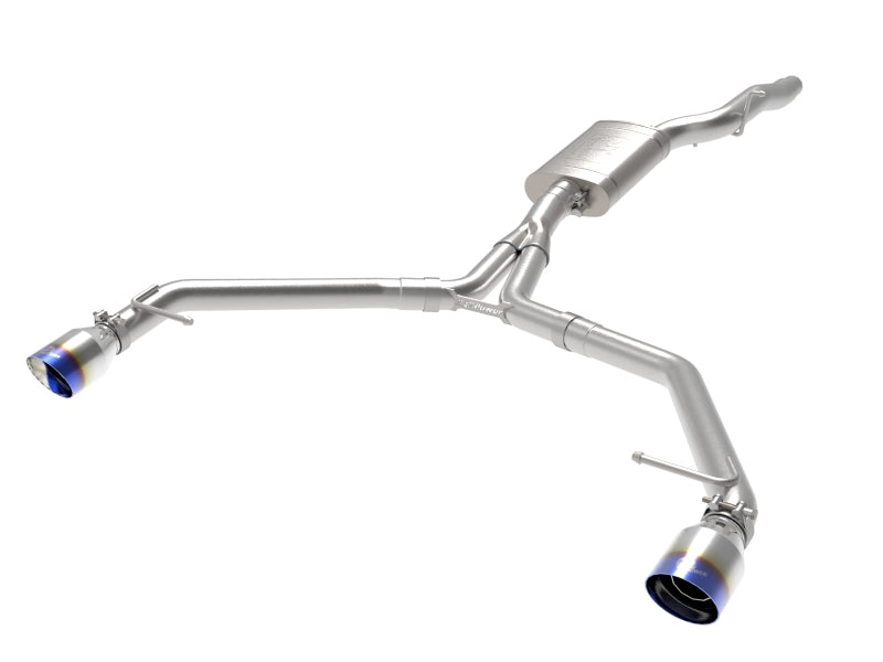 afe MACH Force-Xp 13-16 Audi Allroad L4 SS Axle-Back Exhaust w/ Blue Flame Tips 49-36437-L