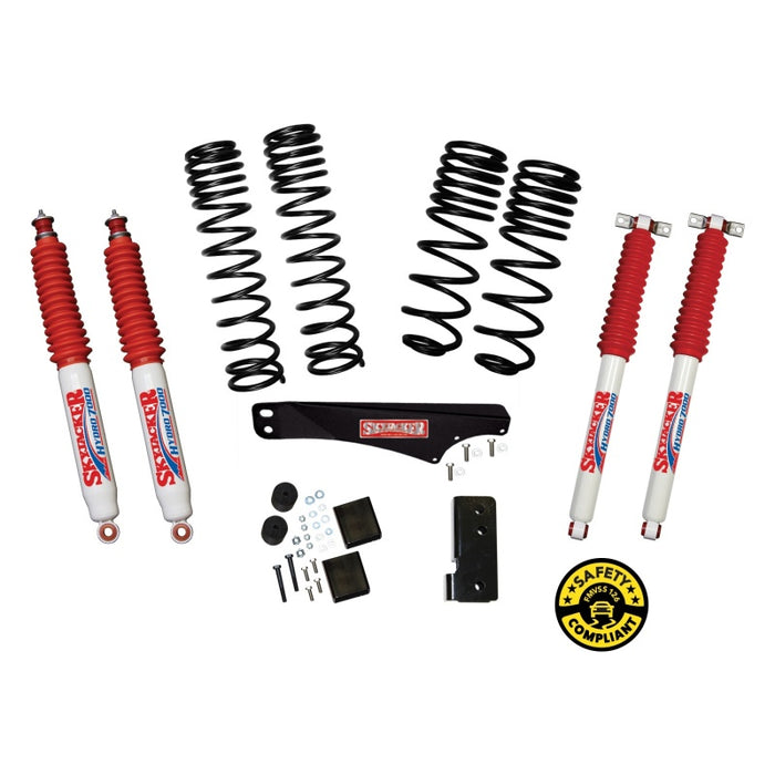 Skyjacker 2007-2017 compatible with Jeep Wrangler 4 Door (JK) 2-2.5in Suspension Lift Kit w/ Shock JK25BPHLT