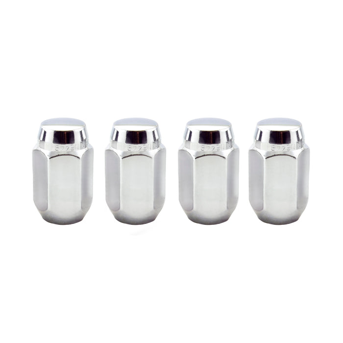 McGard Hex Lug Nut (Cone Seat) 1/2-20 / 13/16 Hex / 1.5in. Length (4-Pack) Chrome 64000