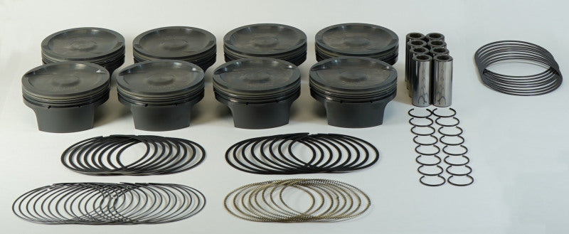 Mahle MS Piston Set GM LS 427ci 4.125in Bore 4in Stk 6.125in Rod .927 Pin -25cc 9.2 CR Set of 8 930224825