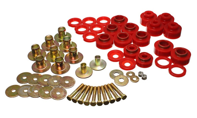 Energy Suspension 68-72 Chevy Chevelle/Monte Carlo/Malibu/El Camino Red Body Mount Set 3.4170R