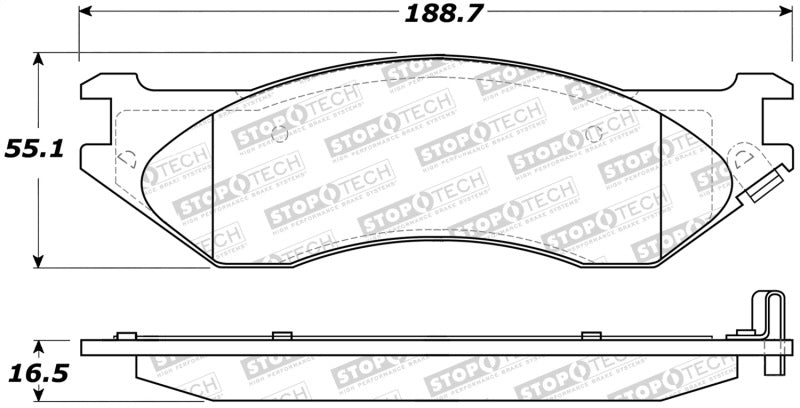 StopTech Street Brake Pads 308.0702