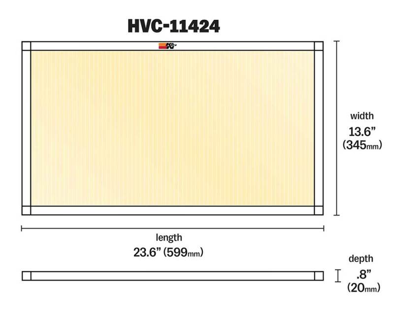 K&N HVAC Filter 14 X 24 X 1 HVC-11424