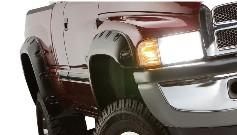 Bushwacker 02-08 Compatible with Dodge Ram 1500 Fleetside Pocket Style Flares 4pc 75.9/76.3/97.9in Bed Black 50907-02