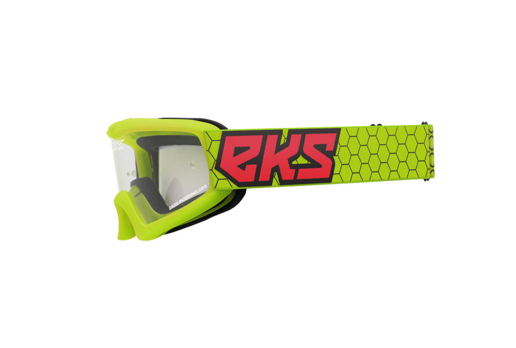 EKS Brand X-Grom Youth Goggles OSFM Flo Yellow/Black/Fire