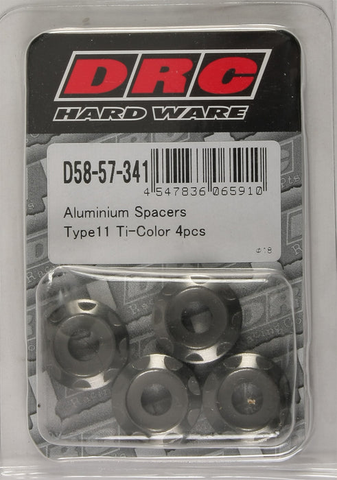 40/PC DRC M6 ALUM SPACERS TYPE 11 TI-COLOR