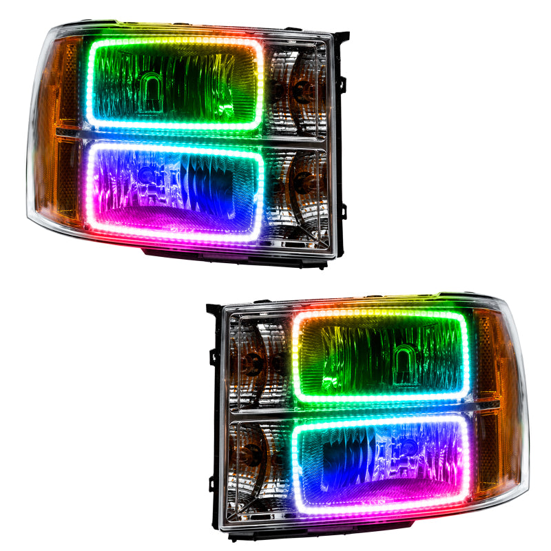 Oracle 07-13 GMC Sierra SMD HL Square Ring Design ColorSHIFT w/ Simple Controller SEE WARRANTY 7054-504