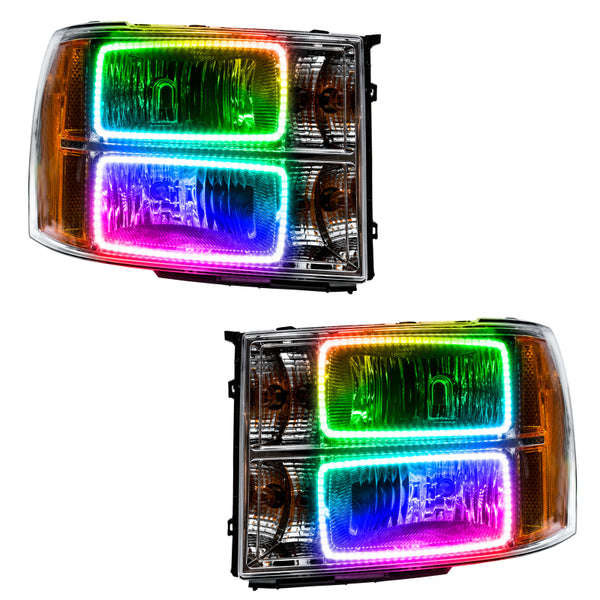 Oracle 07-13 GMC Sierra SMD HL Square Ring Design ColorSHIFT w/ Simple Controller SEE WARRANTY 7054-504