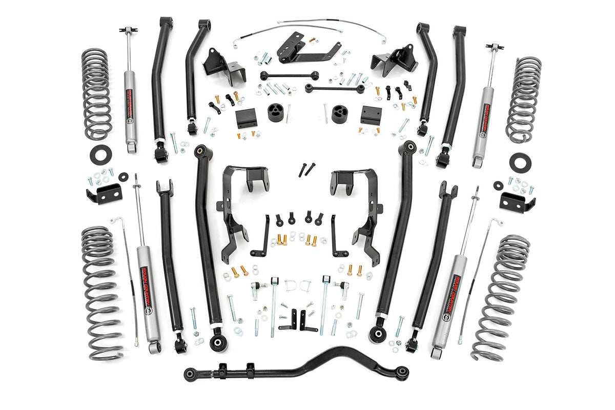 Rough Country 4 Inch Lift Kit Long Arm Fits Jeep Wrangler Jk 2WD/4WD (2007-2011) 78530A