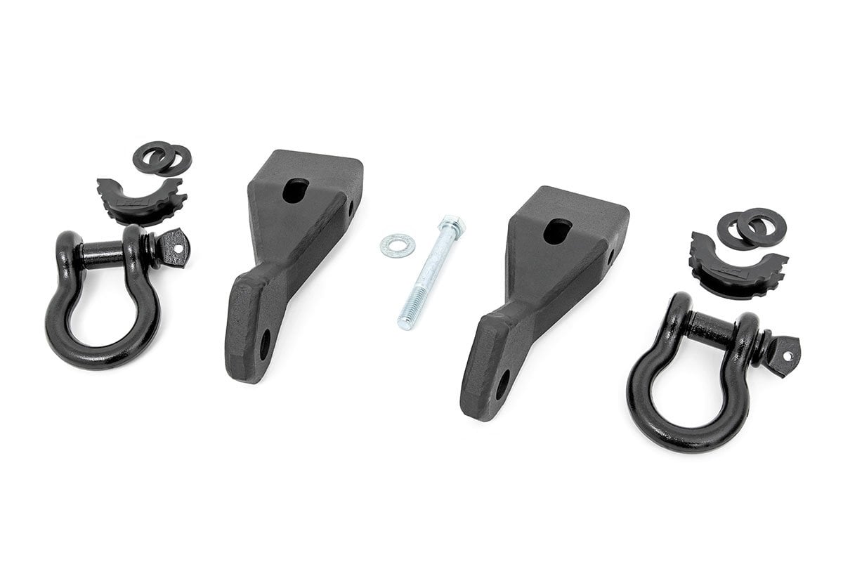 Rough Country Tow Hook Brackets D-Ring Combo Fits Chevy/GMC 1500 (07-13) RS156