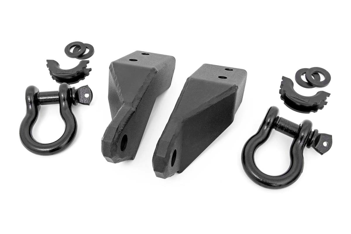 Rough Country Tow Hook Brackets D-Ring Bull Bar Sup Fits toyotaTundra (07-21) RS154