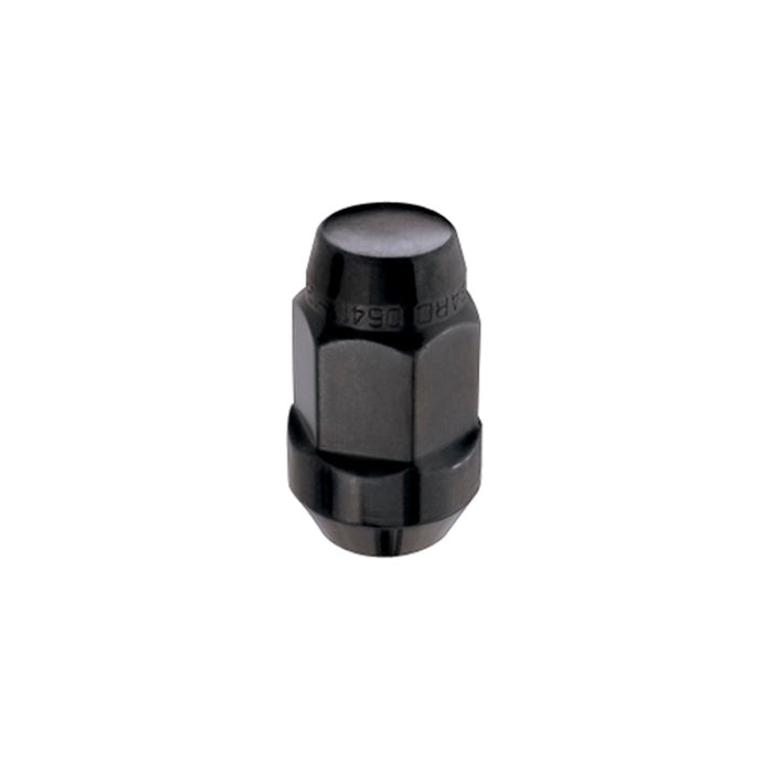 McGard Hex Lug Nut (Cone Seat Bulge Style) M14X1.5 / 22mm Hex / 1.945in. Length (4-Pack) Black 64034