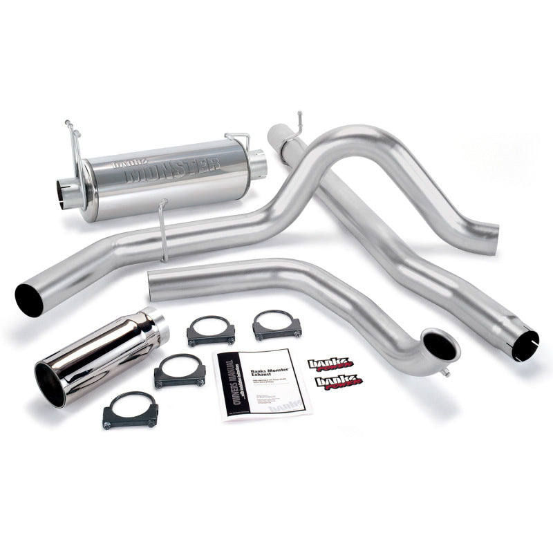 Banks Power 99-03 Ford 7.3L Monster Exhaust System SS Single Exhaust w/ Chrome Tip 48656