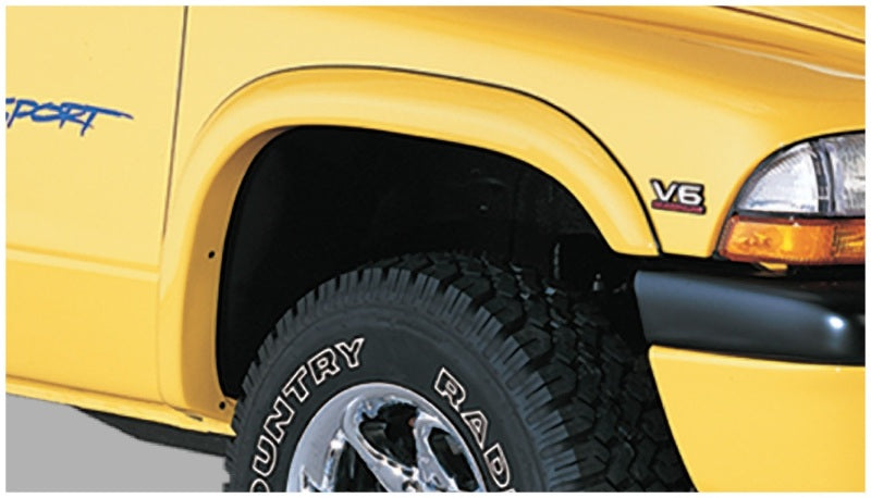 Bushwacker 97-04 Compatible with Dodge Dakota Fleetside Extend-A-Fender Style Flares 4pc Black 51905-02