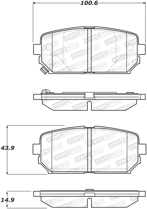 StopTech Street Brake Pads 308.1296