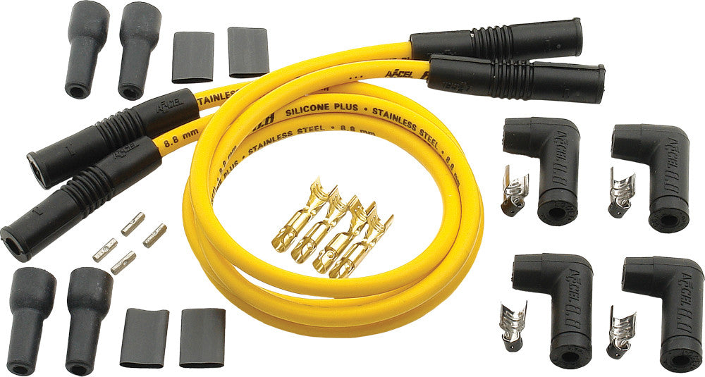 ACCEL 170082 8.8mm Yellow Universal Spark Plug Wire Set