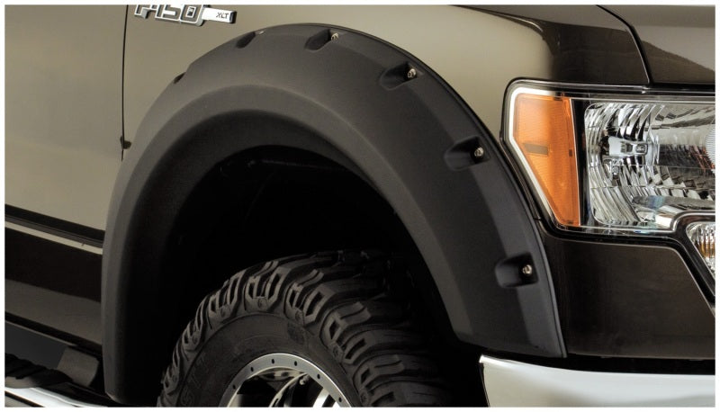 Bushwacker 09-14 Ford F-150 Styleside Max Pocket Style Flares 4pc 67.0/78.8/97.4in Bed Black 20927-02