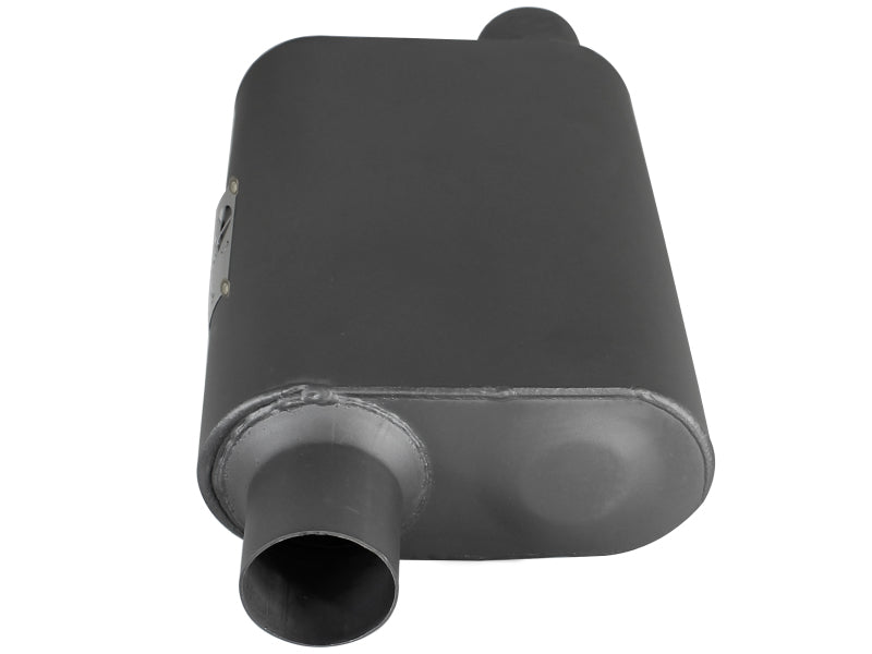 aFe Scorpion Replacement Alum Steel Muffler 2-1/2in In/Out Baffled Offset/Offset 13inL x10inW x4inH 49M00003