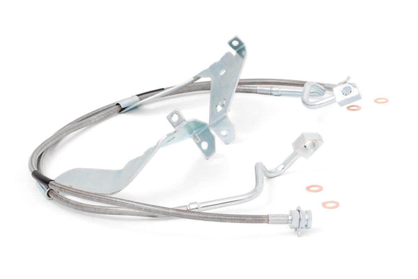 Rough Country Brake Lines Stainless Fr 4-6 Inch Lift Fits Ford F-250/F-350 Super Duty (08-16) 89710
