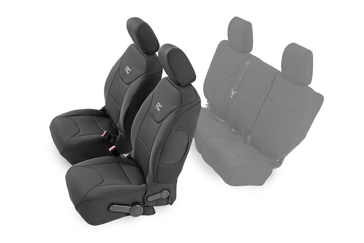 Rough Country Seat Covers Front Fits Jeep Wrangler Jk 4WD (2013-2018) 91004F