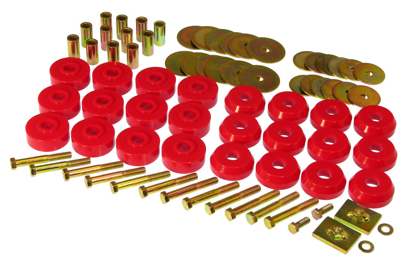 Prothane Chevy Conv Impala / Belair Body Mount Kit Red 7-145